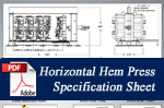 Horizontal Hemming Press Spec Sheet